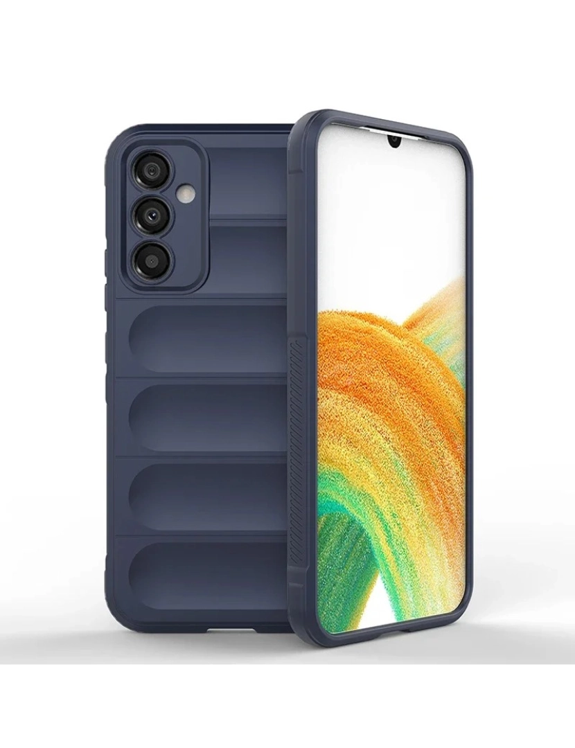 imagem de Capa bunker para Samsung Galaxy A12 Azul Escuro1