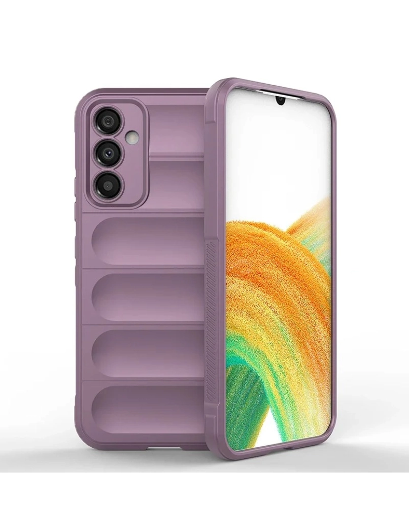 imagem de Capa bunker para Samsung Galaxy A12 Roxo1