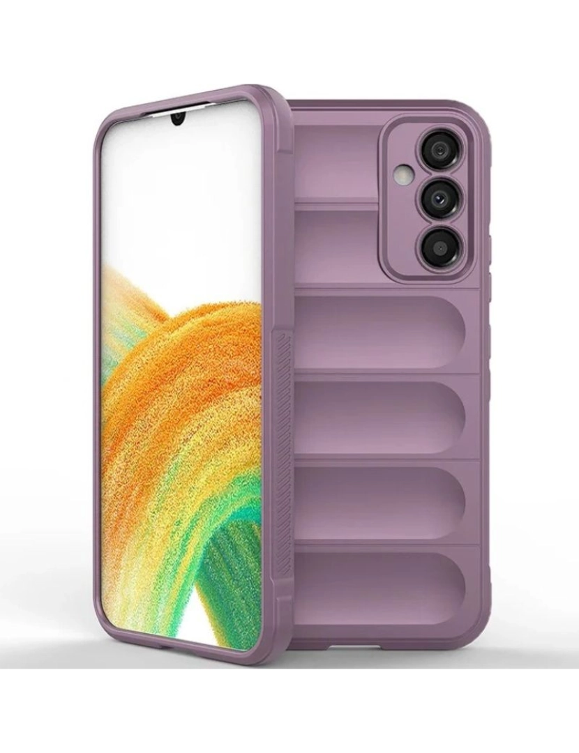 imagem de Capa bunker para Samsung Galaxy A12 Roxo2