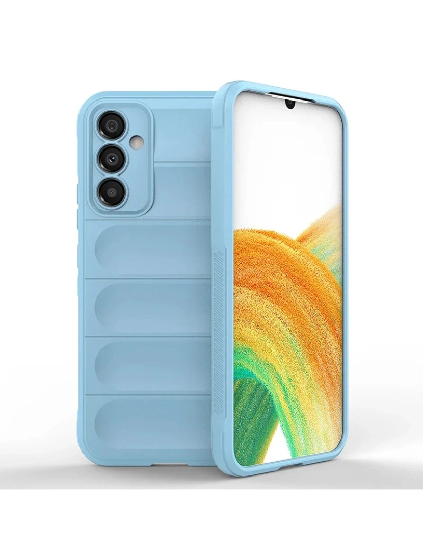 imagem de Capa bunker para Samsung Galaxy A12 Azul claro1