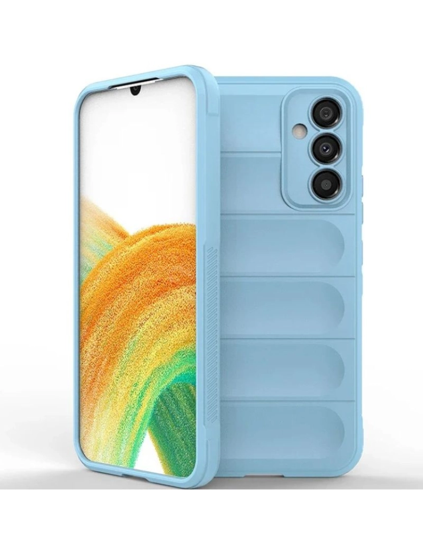 imagem de Capa bunker para Samsung Galaxy A12 Azul claro2