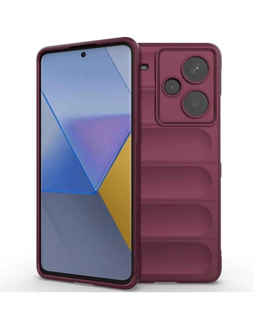 imagem de Capa bunker para Redmi Note 13 Pro+ plus 5G Vinho2