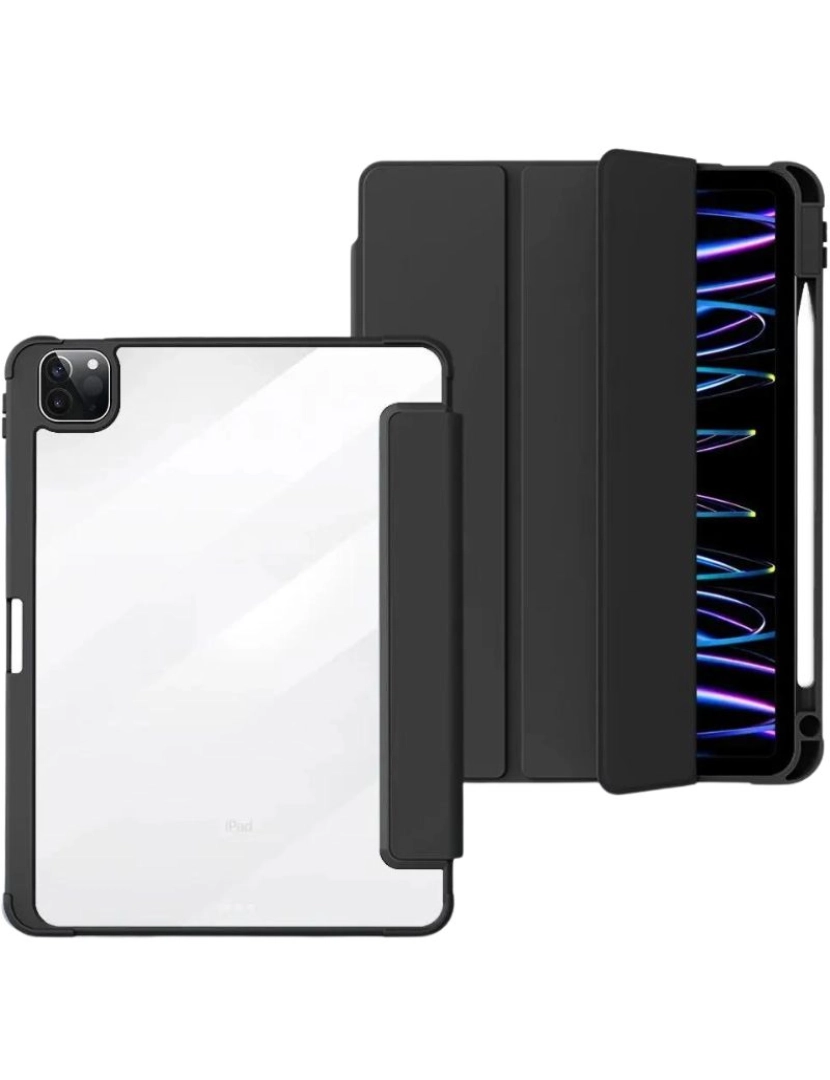 imagem de Capa Crystal Folio para Ipad 10.9 2022 Preto3