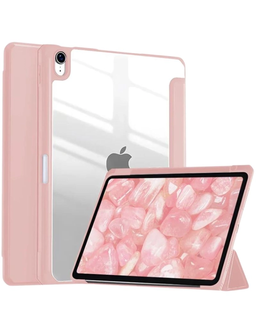 imagem de Capa Crystal Folio para Ipad 10.9 2022 Rosa2