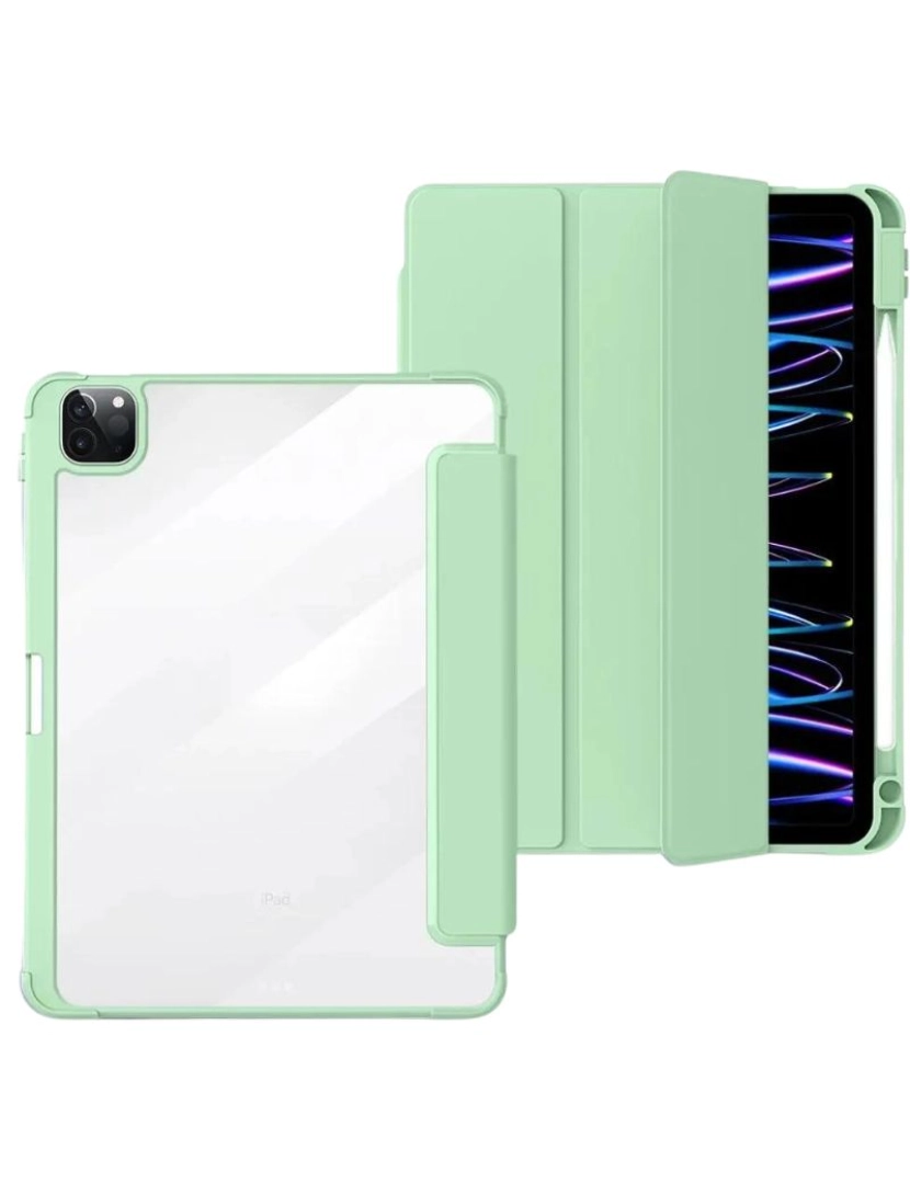 imagem de Capa Crystal Folio para Ipad 10.9 2022 Verde Claro3