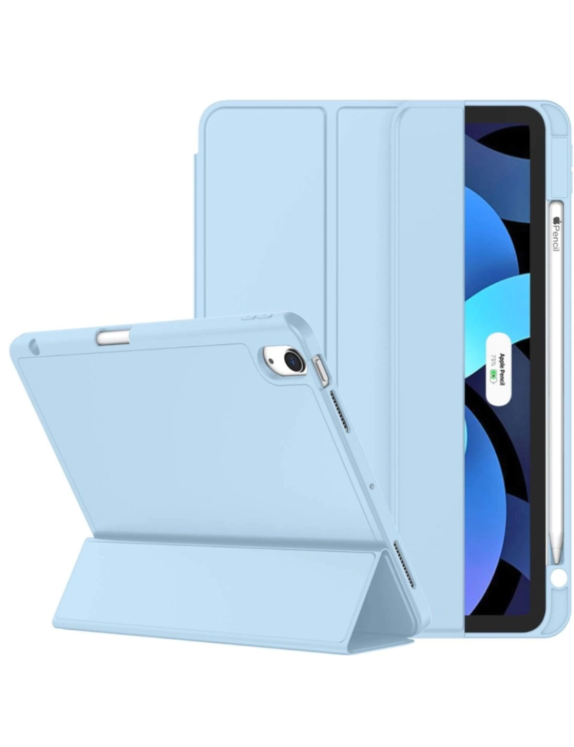 imagem de Capa Folio com suporte Apple Pencil para Ipad 10.9 2022 Azul3