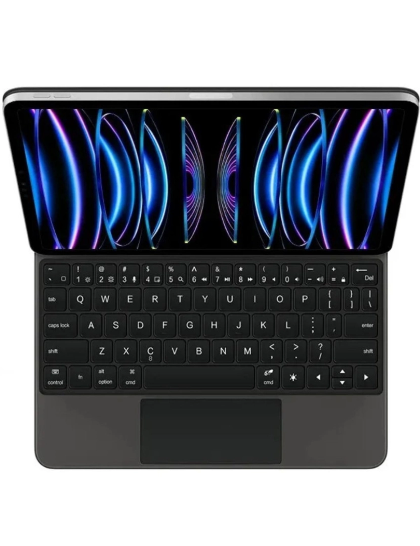 Antiimpacto! - Capa magnética Magic Style Keyboard folio para Ipad Air 4 10.9 2020 preto