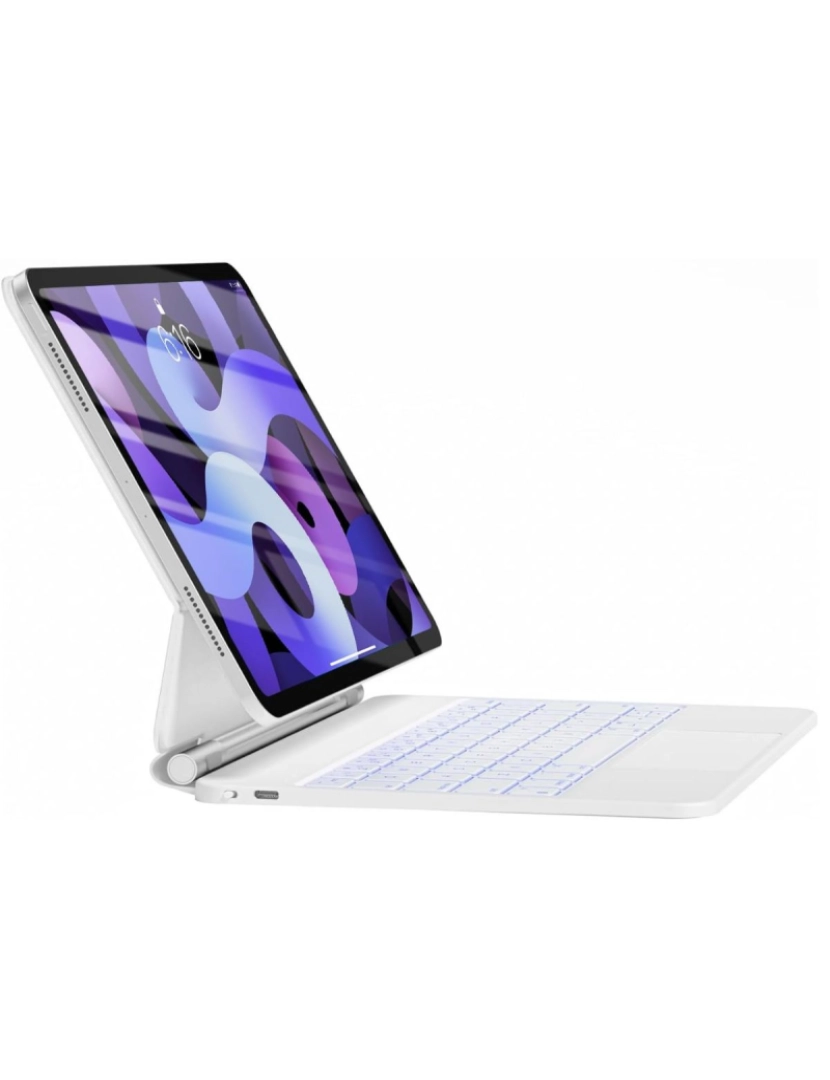 imagem de Capa magnética Magic Style Keyboard folio para Ipad Air 4 10.9 2020 Branco3