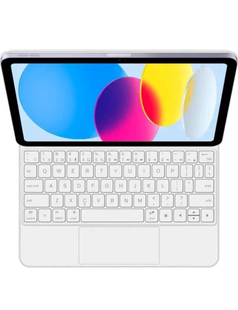 Antiimpacto! - Capa magnética Magic Style Keyboard folio para Ipad 10º geração 10.9 2022 Branco