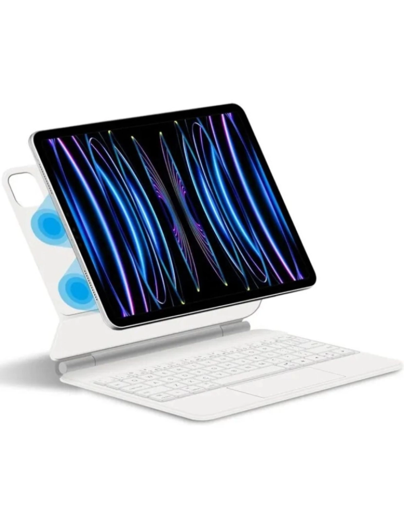 imagem de Capa magnética Magic Style Keyboard folio para Ipad 10º geração 10.9 2022 Branco2