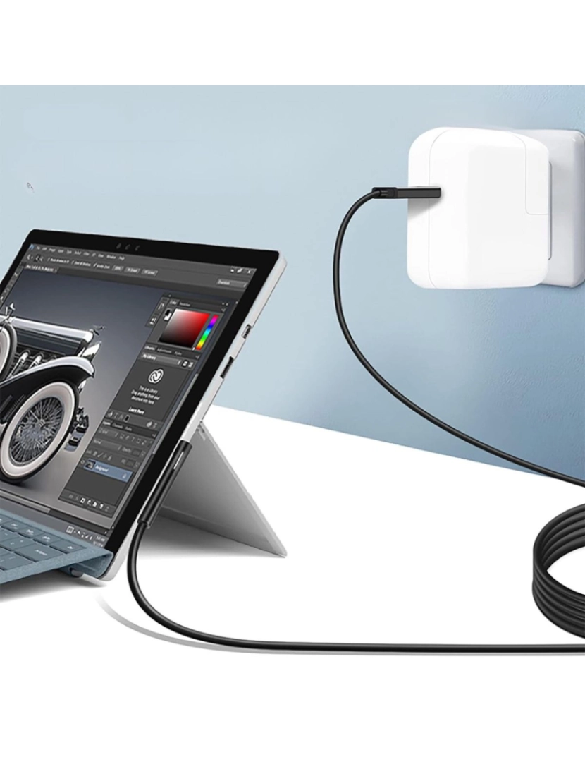 imagem de Cabo carregador USB-C magnético 65w para Microsoft Surface Laptop 1 / 2 / 32