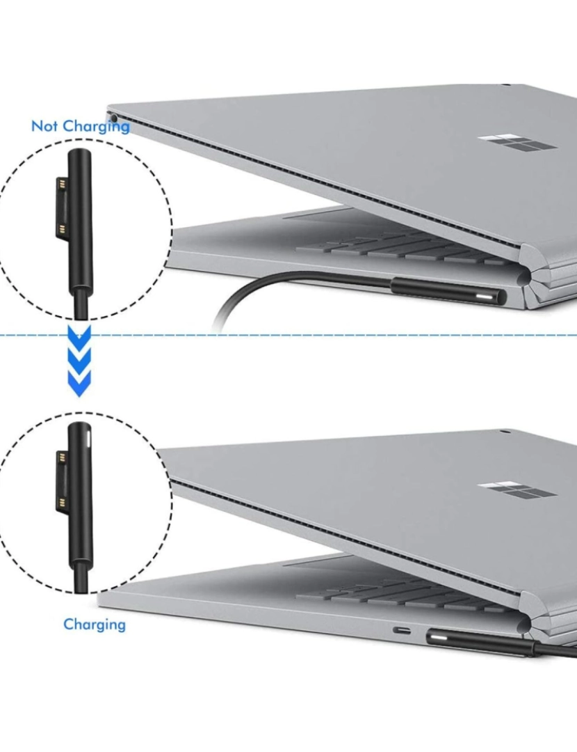 imagem de Carregador com conector magnético para Microsoft Surface Laptop 23