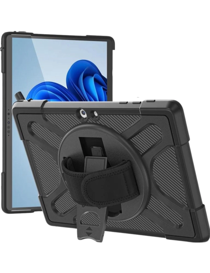 Antiimpacto! - Capa Rugged com stand para Microsoft Surface Pro 4 Preto