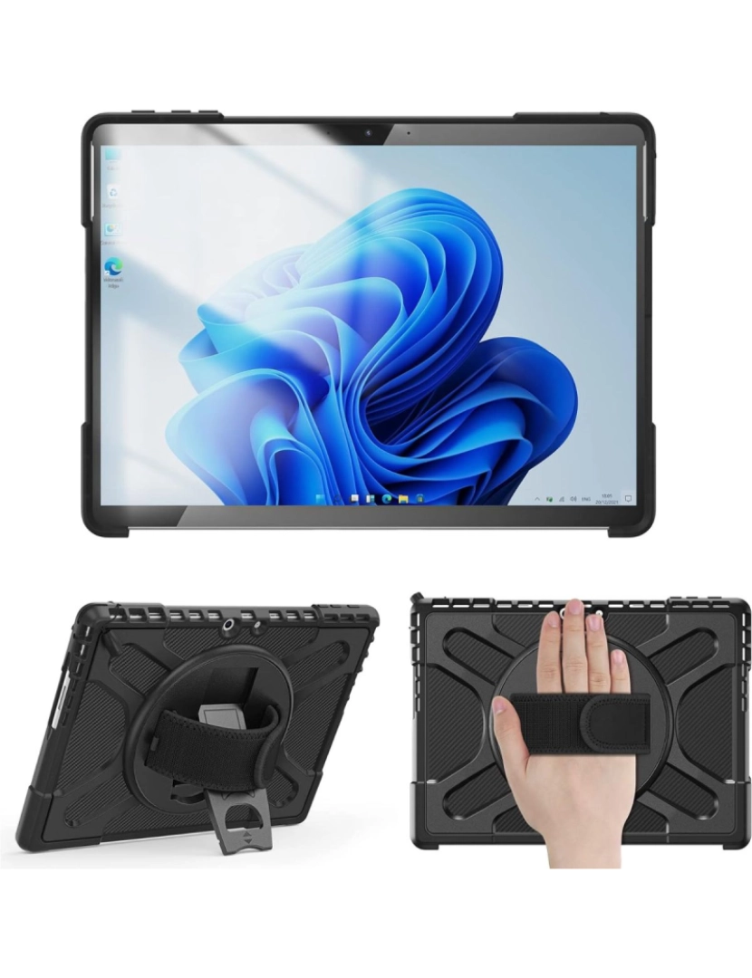 imagem de Capa Rugged com stand para Microsoft Surface Pro 9 Preto2