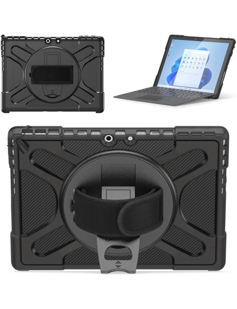 imagem de Capa Rugged com stand para Microsoft Surface Pro 9 Preto3