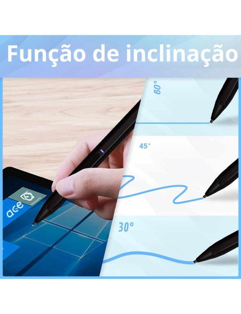 imagem de Caneta Stylus Pen 4096 níveis pressão para ASUS Tranformer 3 Pro (T303UA) Preto2