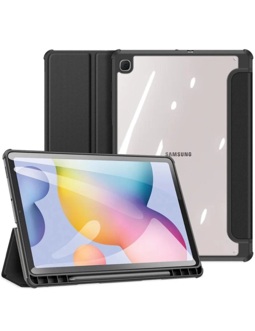 Antiimpacto! - Capa Crystal Folio para Samsung Galaxy Tab S8 11.0 Preto