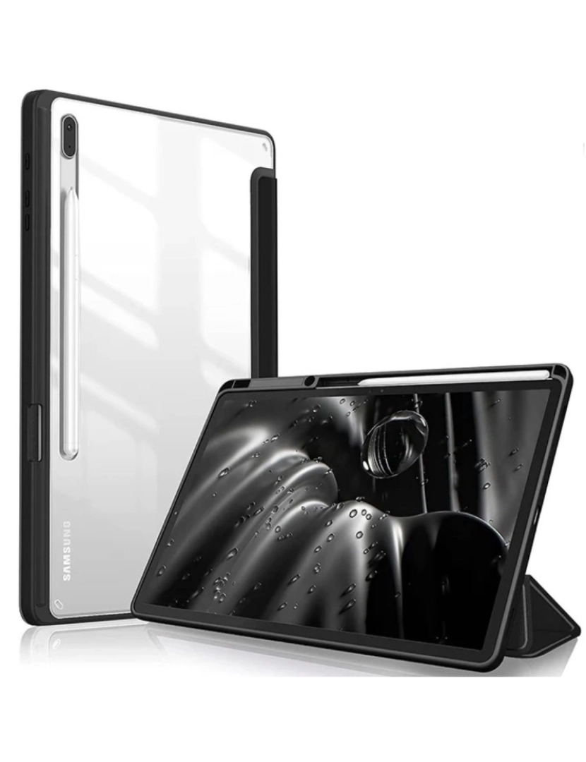 imagem de Capa Crystal Folio para Samsung Galaxy Tab S8 Plus 12.4 Preto2