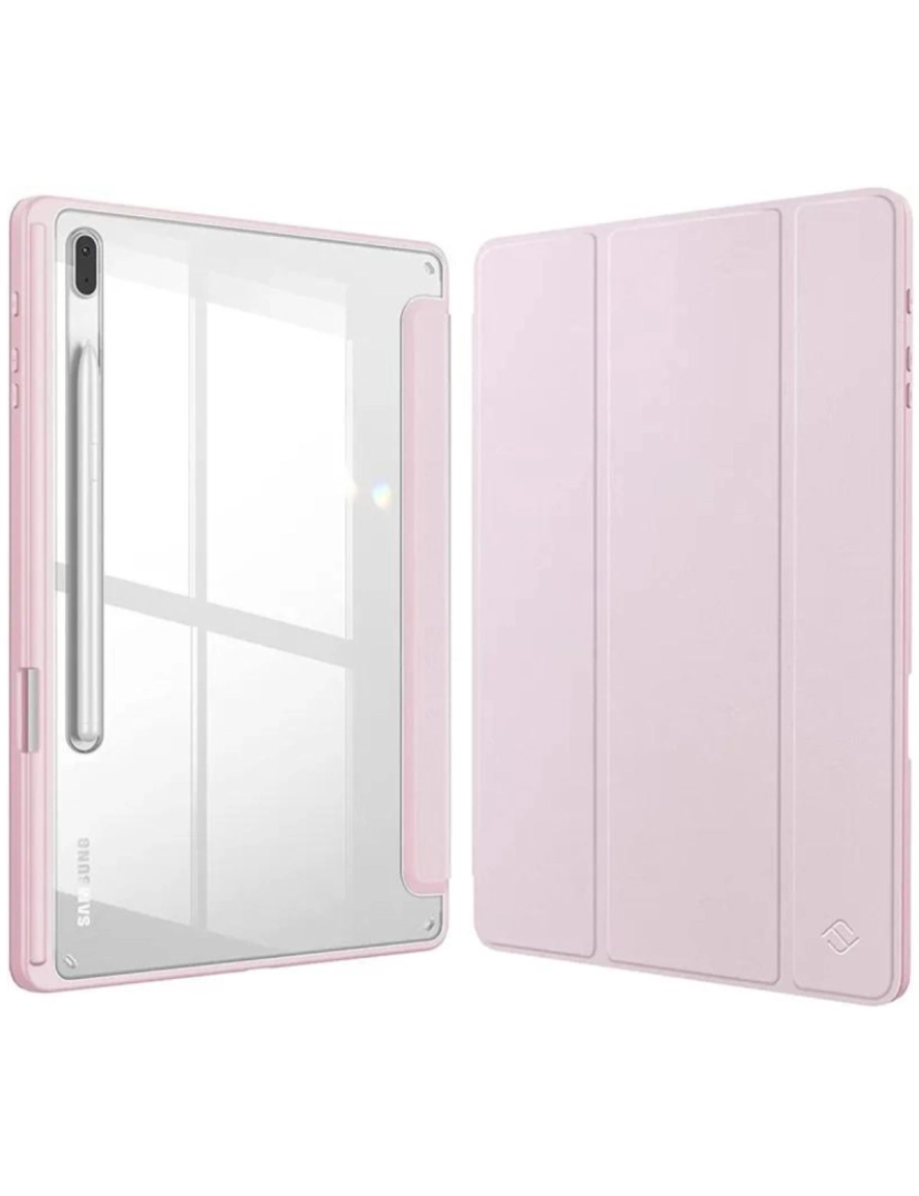 imagem de Capa Crystal Folio para Samsung Galaxy Tab S7 Plus 12.4 Rosa2