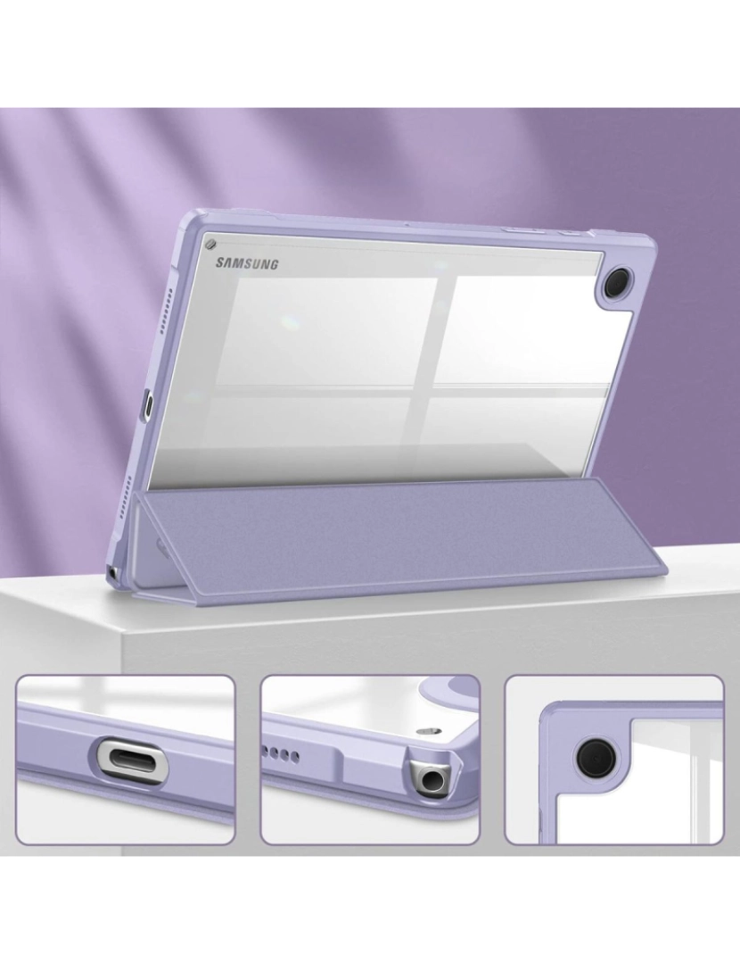 imagem de Capa Crystal Folio para Samsung Galaxy Tab A8 10.5 Lavanda2