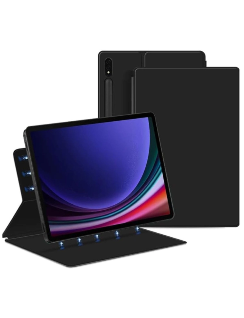 imagem de Capa Book magnética suporte S-pen para Samsung Galaxy Tab S9 11.0 Preto2