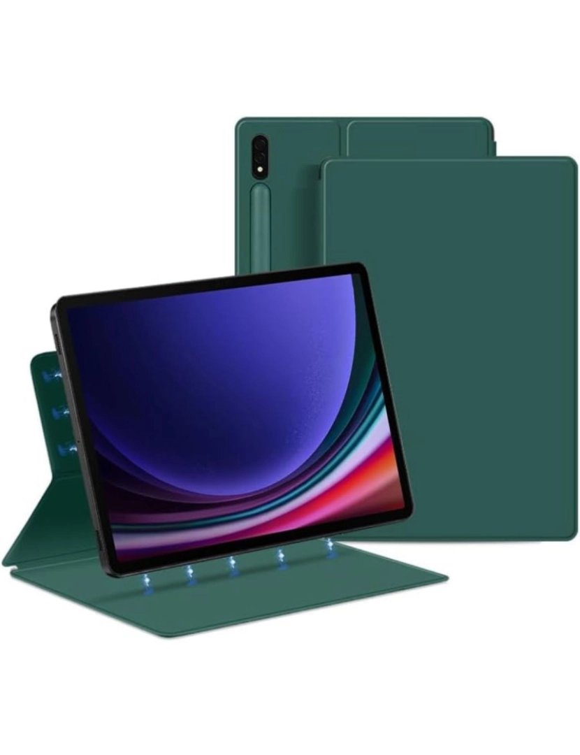 imagem de Capa Book magnética suporte S-pen para Samsung Galaxy Tab S7 11.0 Verde2