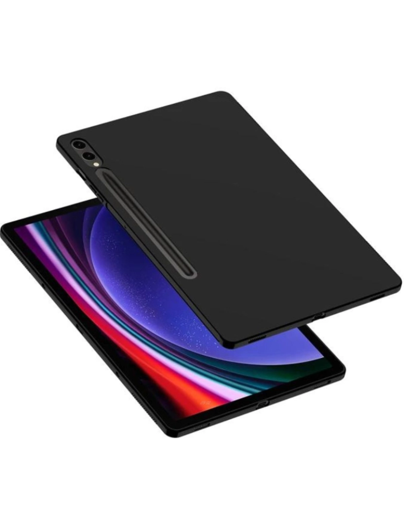 imagem de Capa emborrachada slim para Samsung Galaxy Tab S9 11.0 Preto3