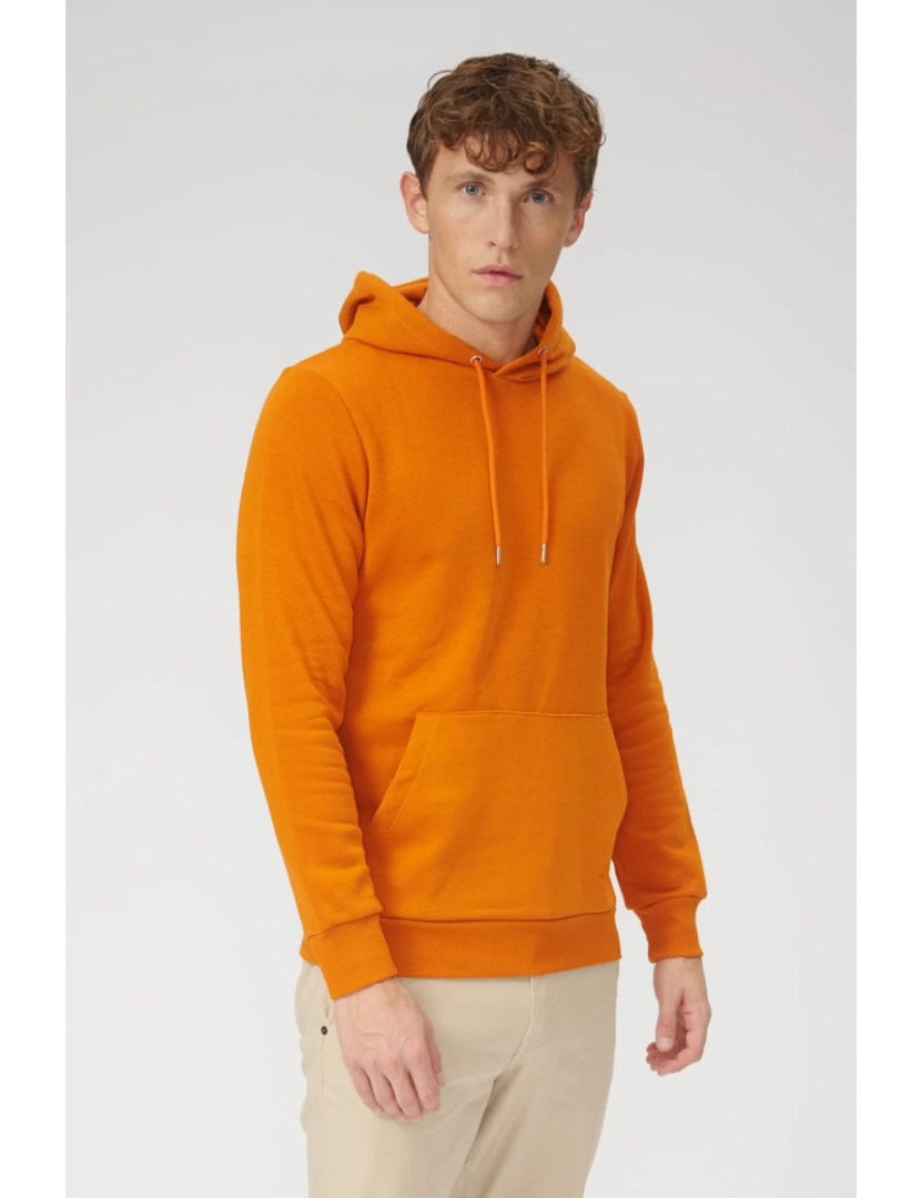 Teeshoppen - Sweat Básica com Capuz - Laranja