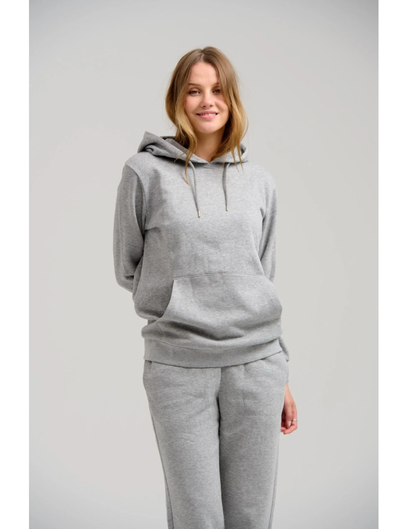 imagem de Sweat básica com capuz - Light Grey Melange3