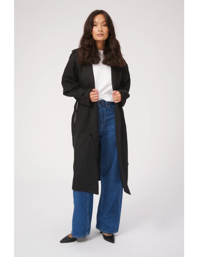 Teeshoppen - Trench Coat Linea - Preto