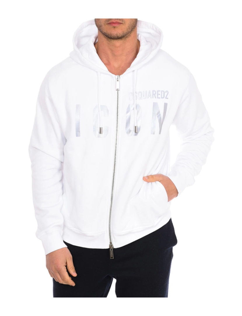 Dsquared2 - Hoodie de Homem Branco e prateado