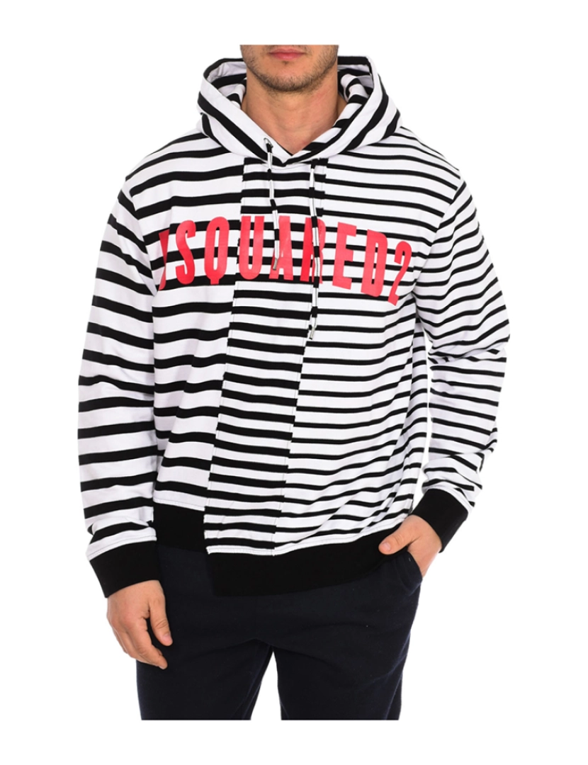 Dsquared2 - Hoodie de Homem Branco, preto e vermelho