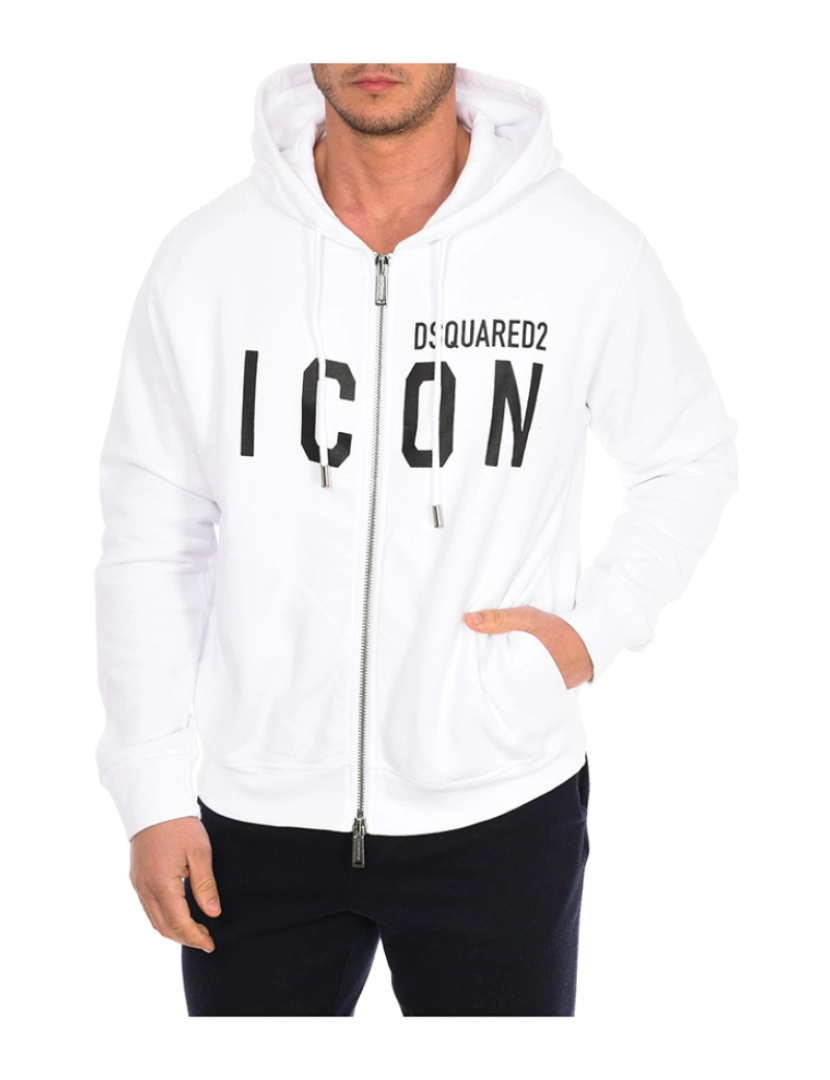 Dsquared2 - Hoodie de Homem Preto e Branco