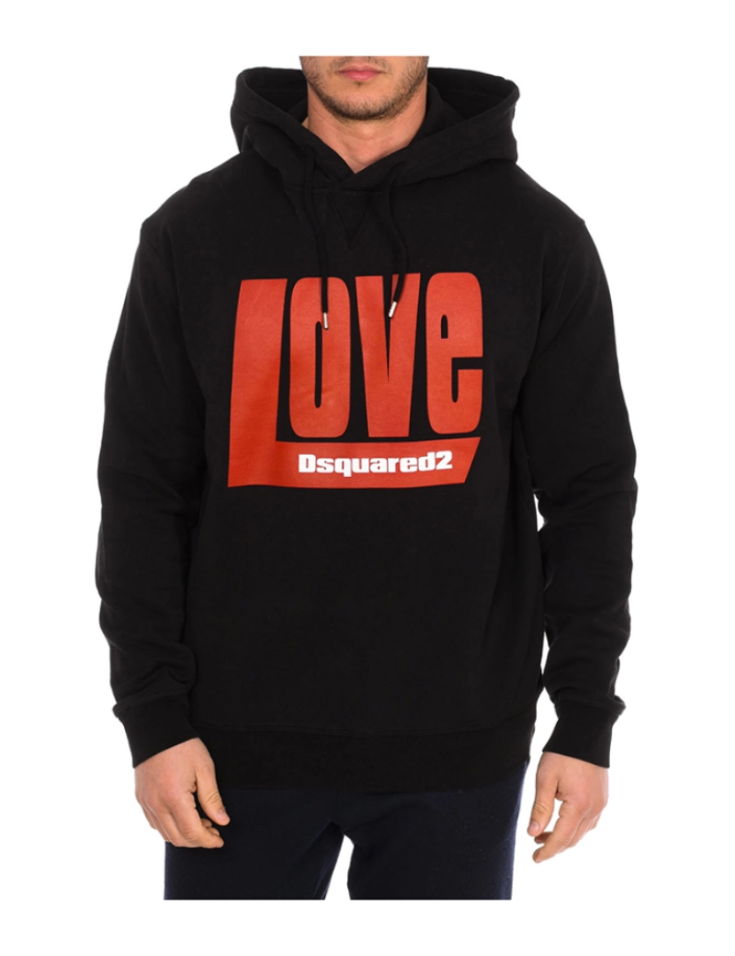 Dsquared2 - Hoodie de Homem Preto e vermelho