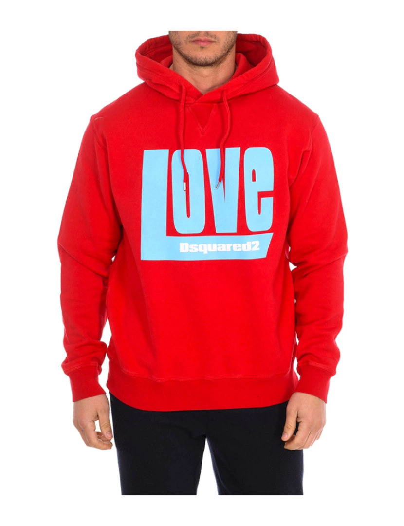 Dsquared2 - Hoodie de Homem Vermelho e Azul