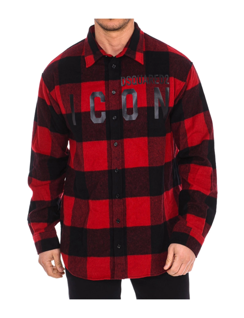 Dsquared2 - Camisa de Homem Vermelho e Preto