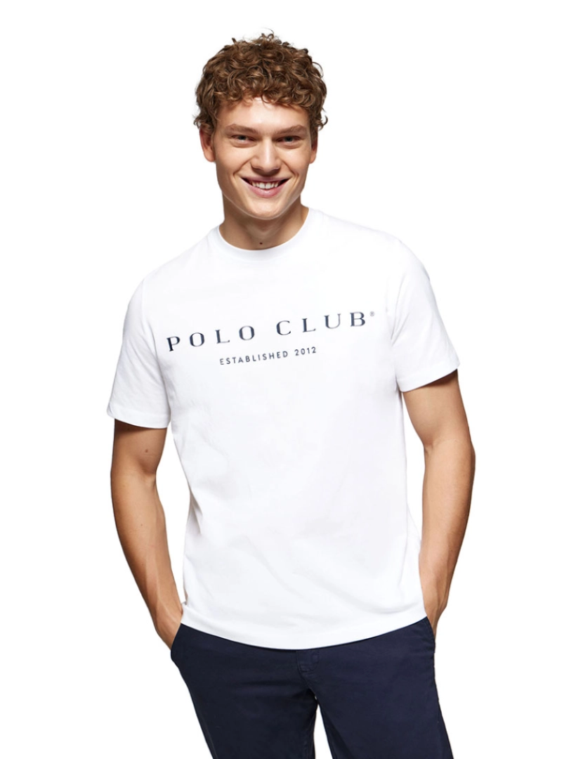 Polo Club - T-shirt Homem Branco