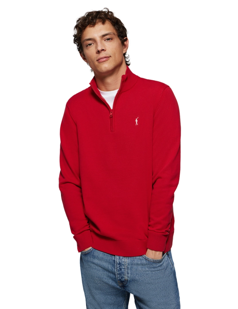 Polo Club - Pullover Homem Vermelho Escuro