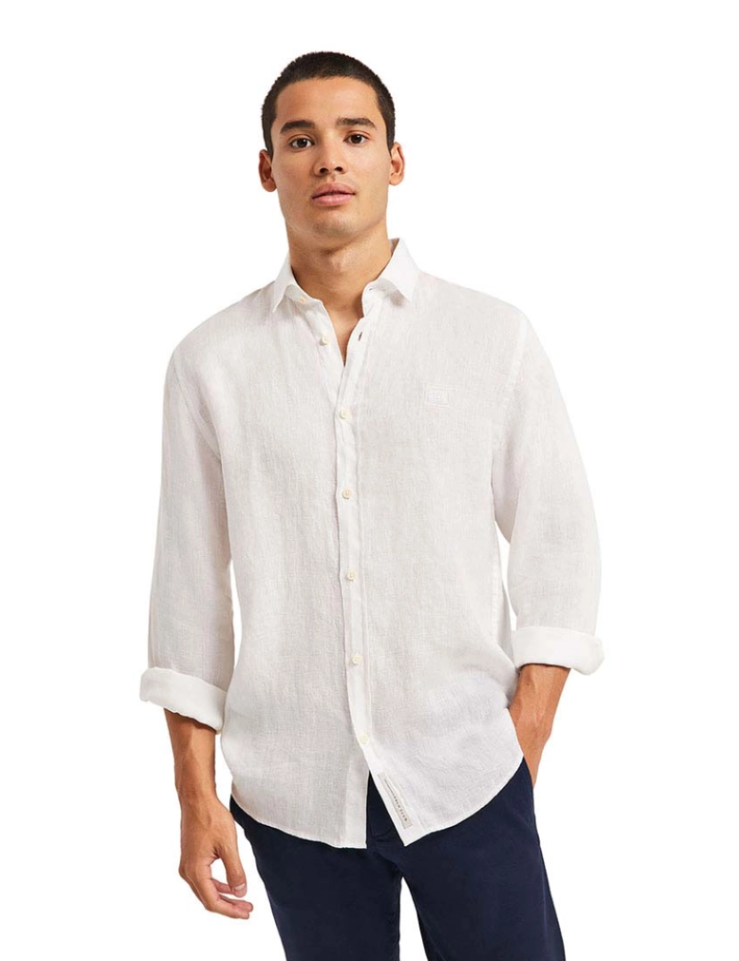 Polo Club - Camisa Manga Comprida Homem Branco