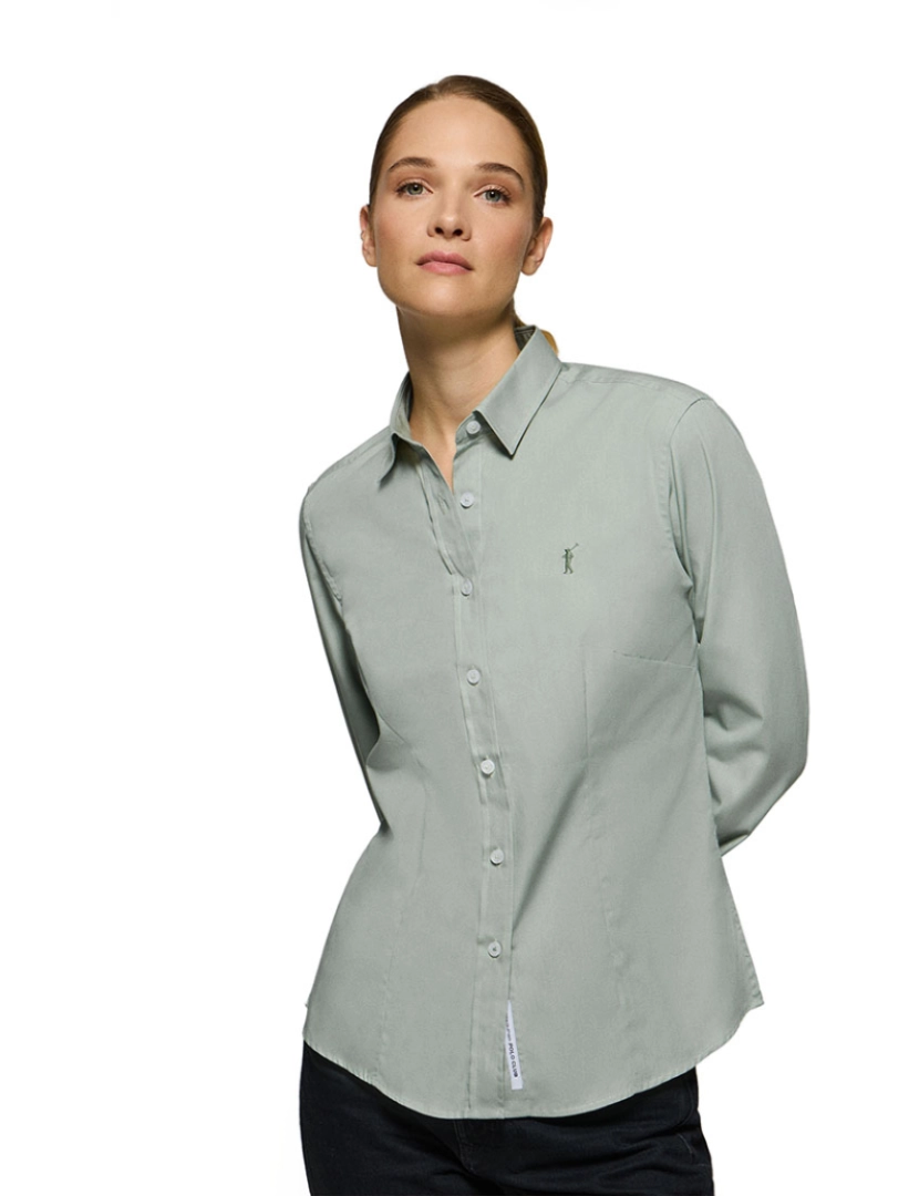 Polo Club - Camisa Manga Comprida Senhora Verde Jade