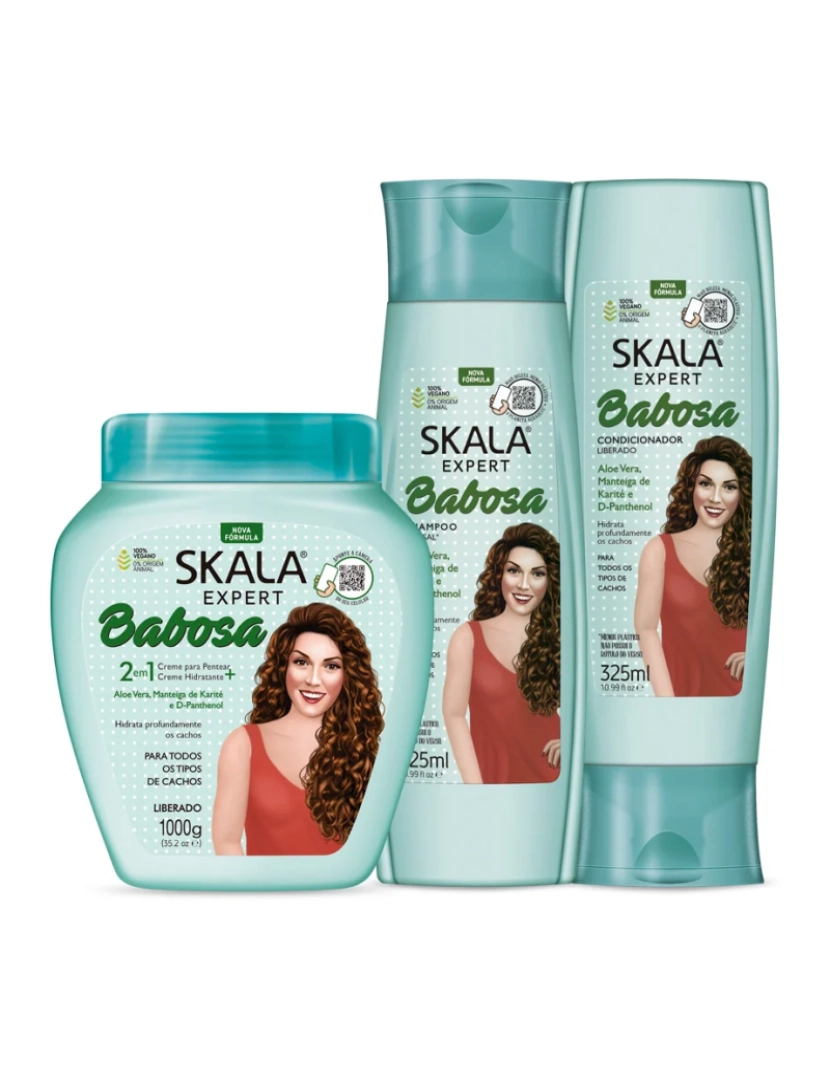 Skala - Pack Skala Babosa Shampoo 325ml + Máscara 1kg + Condicionador 325ml