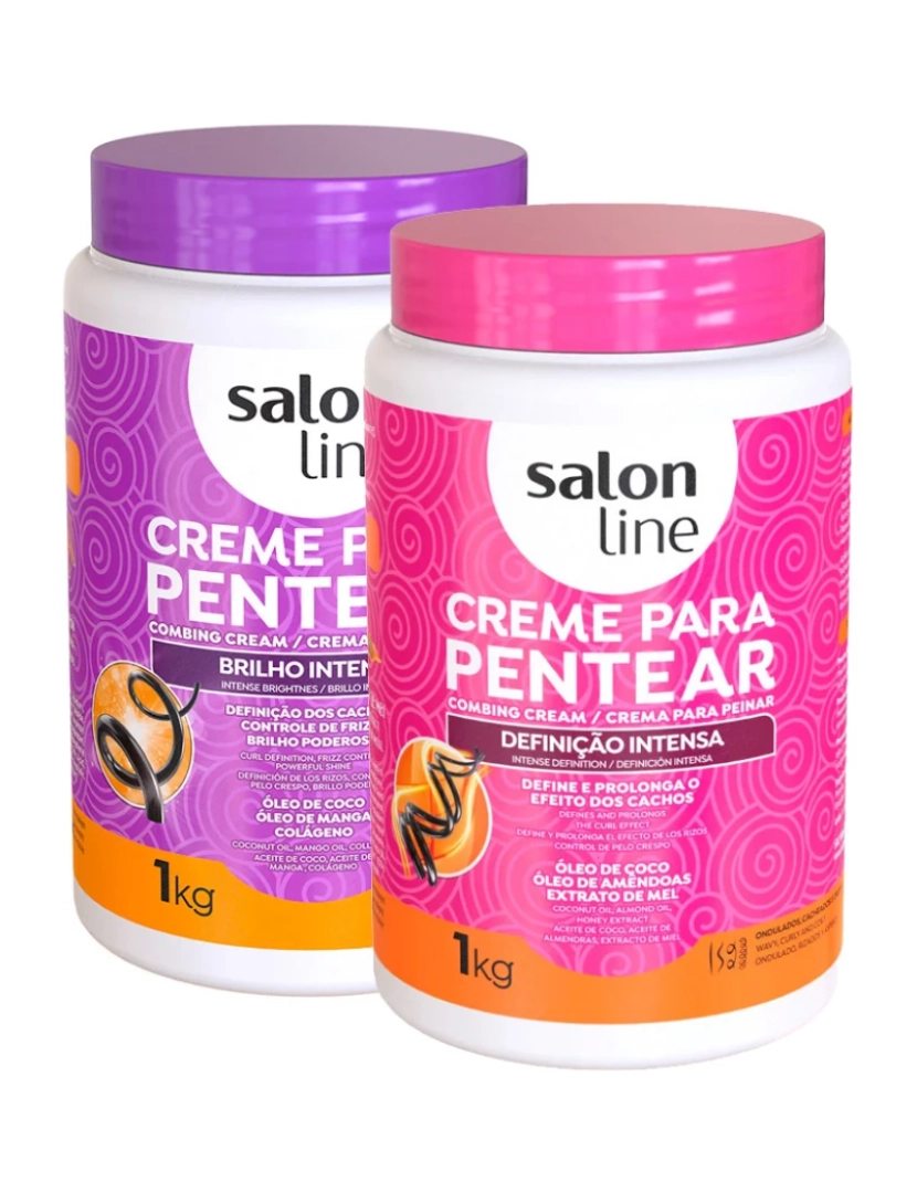Salon Line - Pack Creme de Pentear Definição Intensa e Brilho intenso Salon Line - 1kg