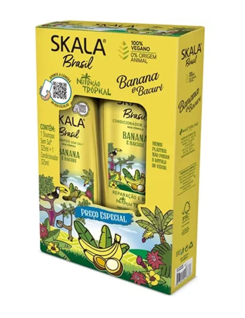 imagem de Kit Shampoo + Condicionador Banana e Bacuri Skala Brasil - 650ml1