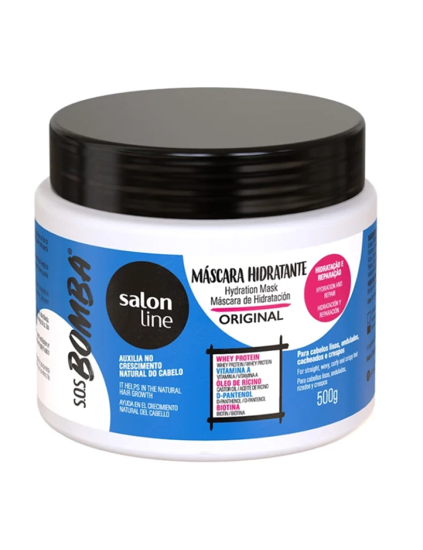 Salon Line - Máscara Hidratante S.O.S Bomba Salon line - 500g