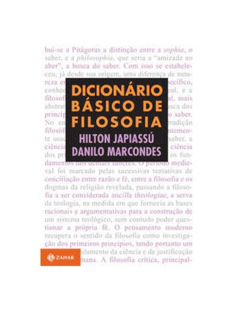 Zahar - Livro, Dicionário básico de filosofia