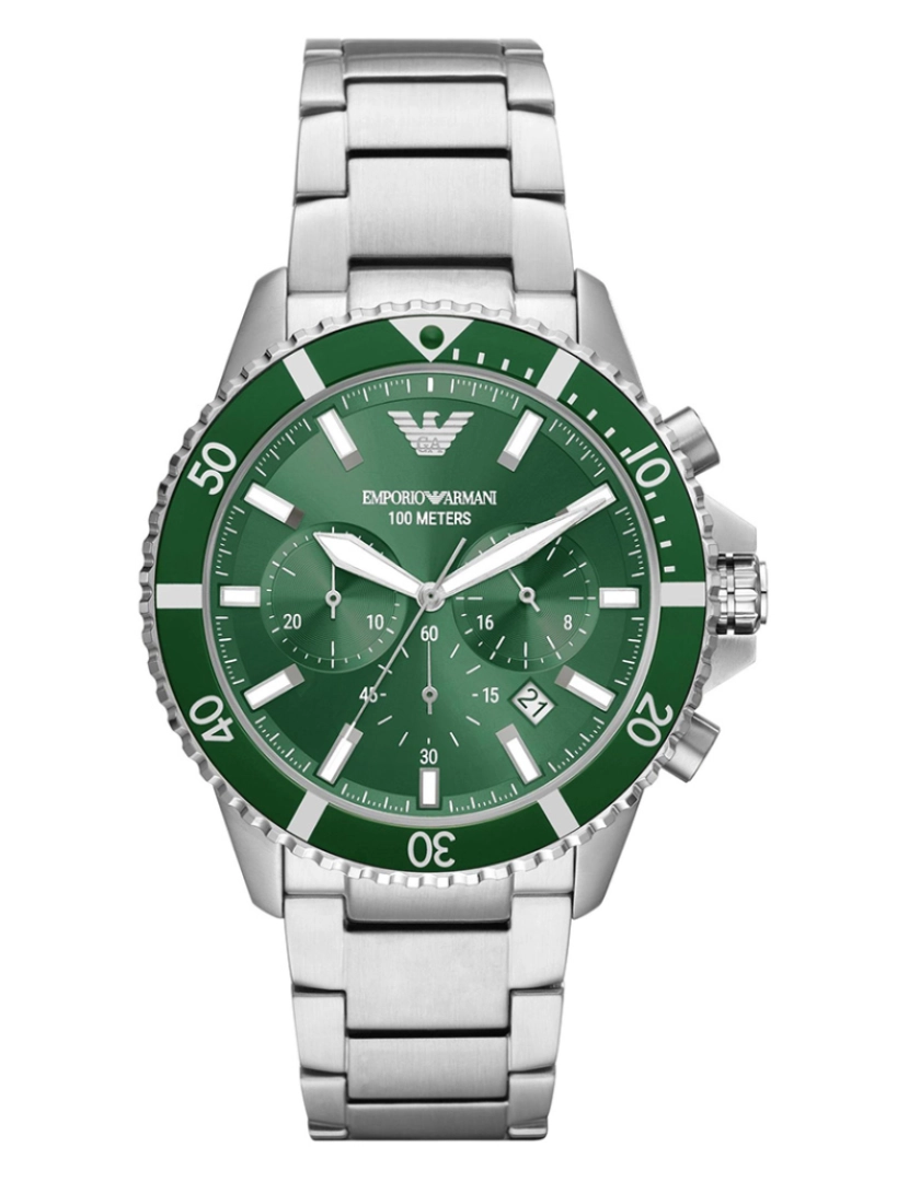 Armani - Relógio Homem Prateado e Verde