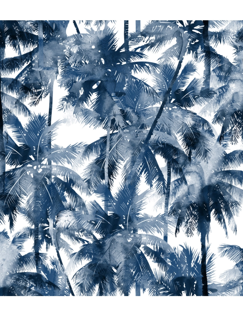 imagem de Papel de parede Jungle Bleu2