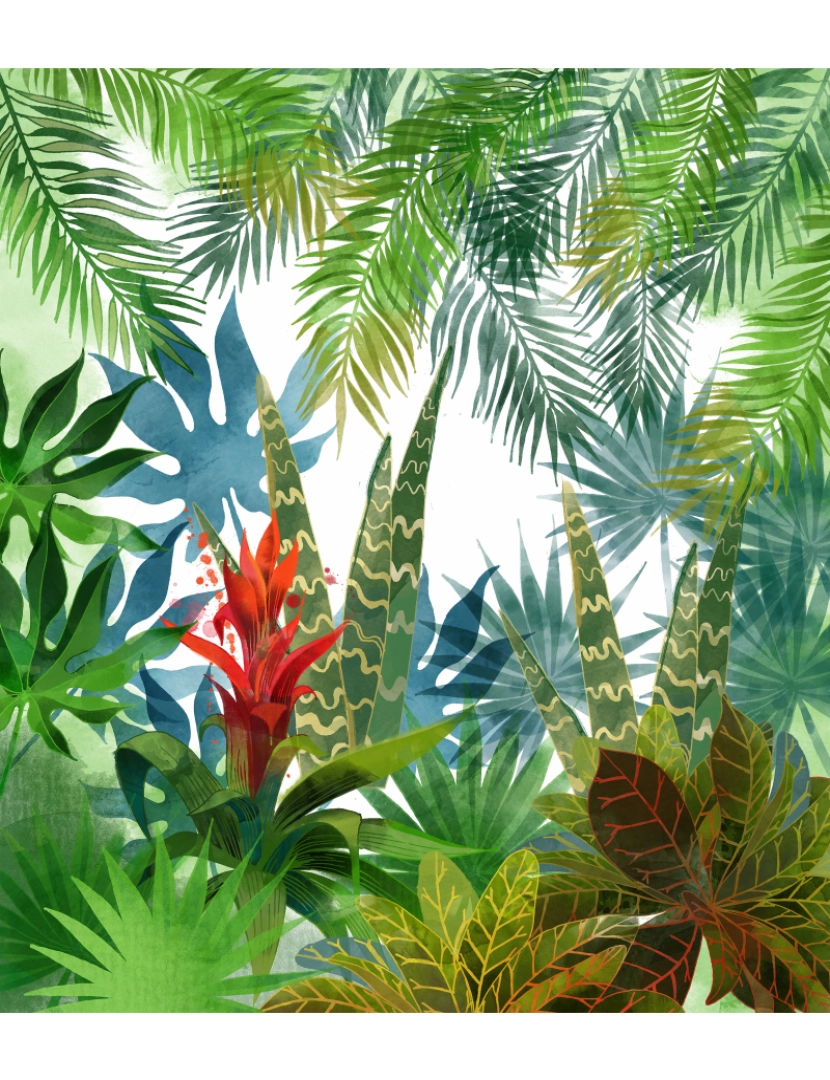 imagem de Papel de parede Petite jungle4