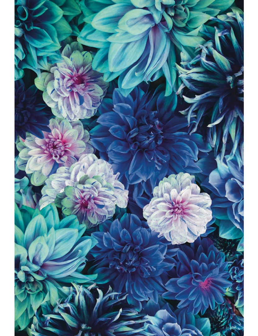 imagem de Papel de parede Dahlia bleu5