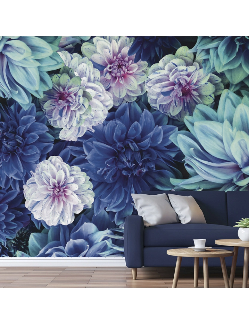 imagem de Papel de parede Dahlia bleu XL1